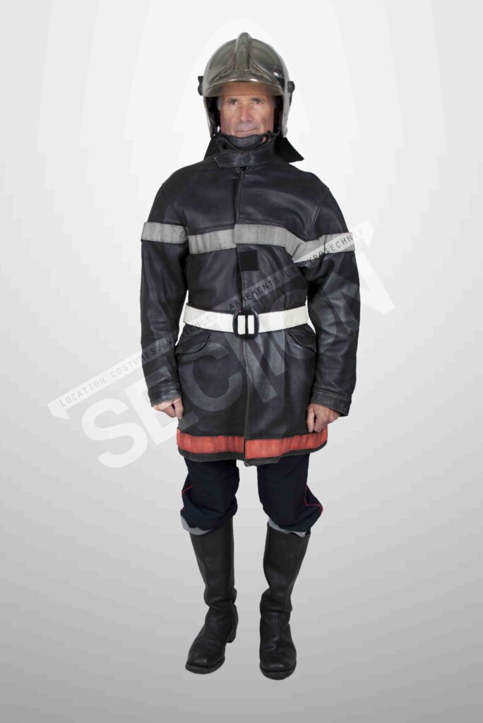 Pompier feu cuir